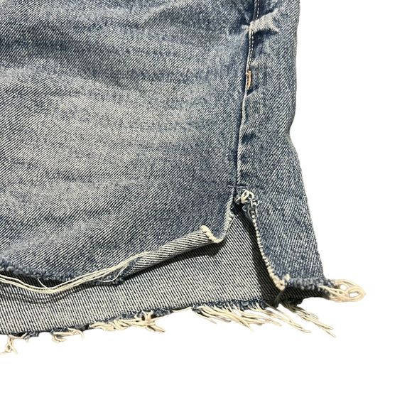 Zara Womens High Rise Blue Distressed Shorts Size - US 4 - Picture 4 of 8